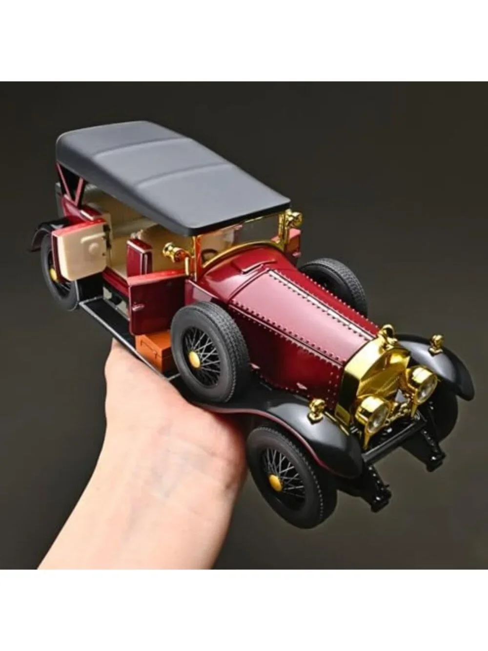 Vintage Diecast Model Car Kit for Adults & Kids - 1/24 Pull Back Cars with